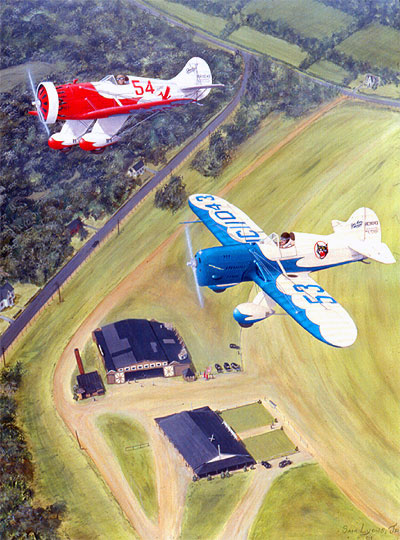 "Gee Bee Sportsters" - Sam Lyons - Aviation Art